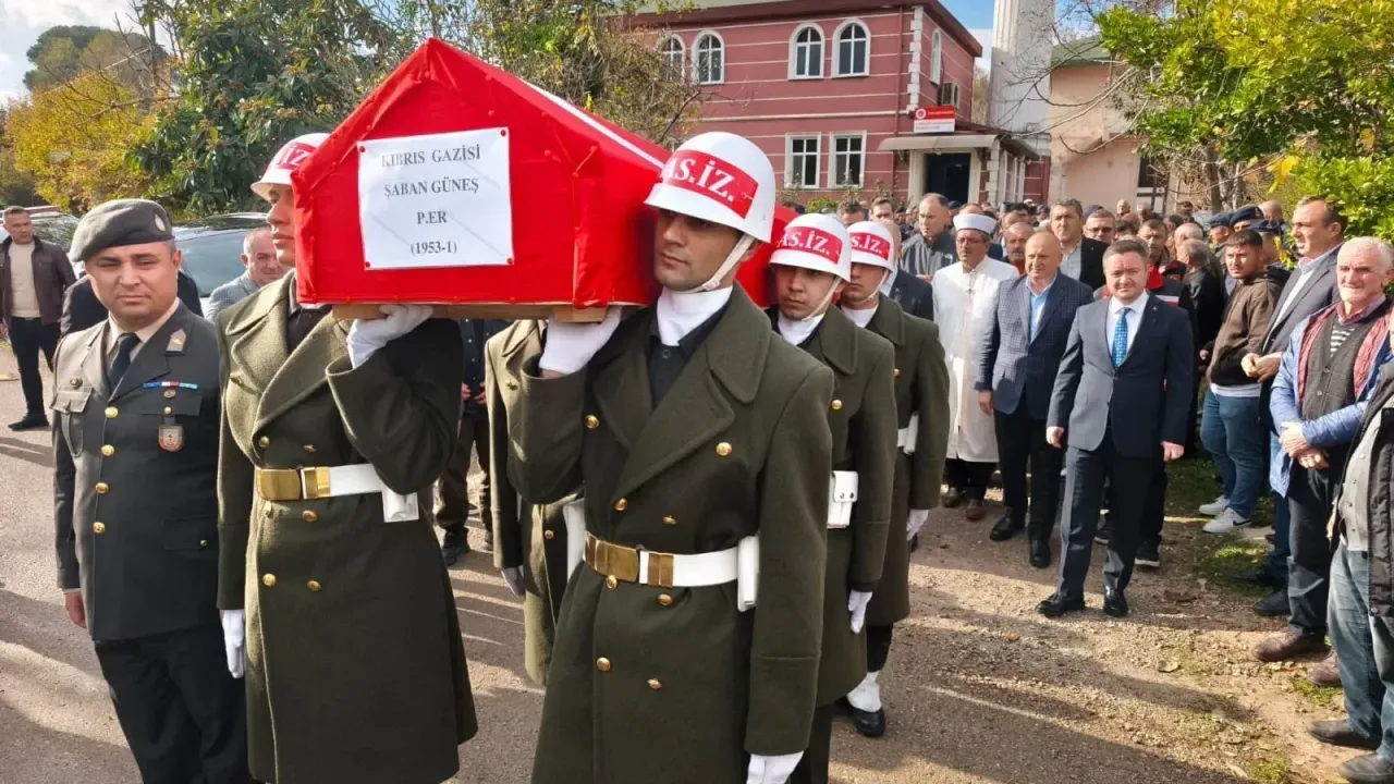 Kıbrıs Gazisi Güneş son yolculuğuna uğurlandı