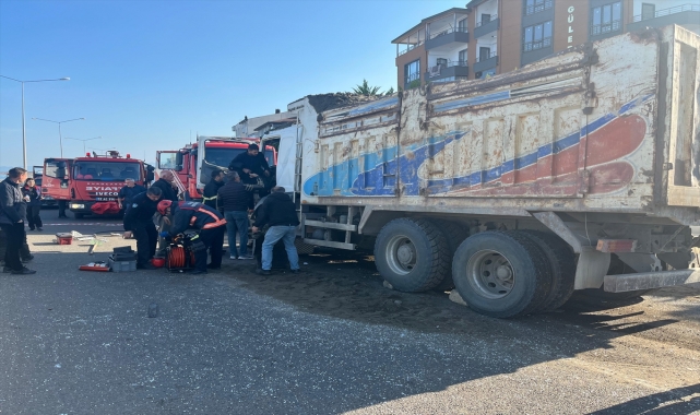 Ordu'da kamyon ile tırın çarpıştığı kazada 1 kişi yaralandı