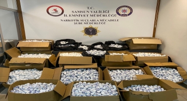 Samsun'da 350 bin uyuşturucu hap ele geçirildi