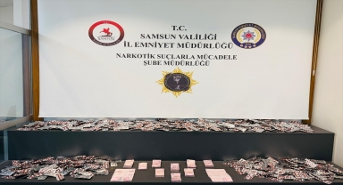 Samsun'da ikametinde 10 binden fazla sentetik uyuşturucu bulunan zanlı yakalandı