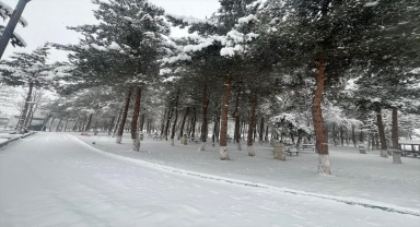 Kavak'ta kar yağışı etkili oldu