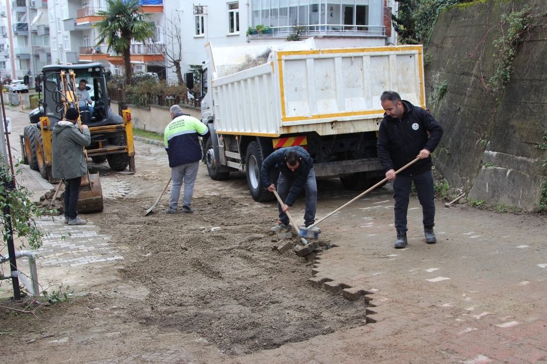 Giresun Belediyesi Saha Ekipleri Çalışmalarını Aralıksız Sürdürüyor