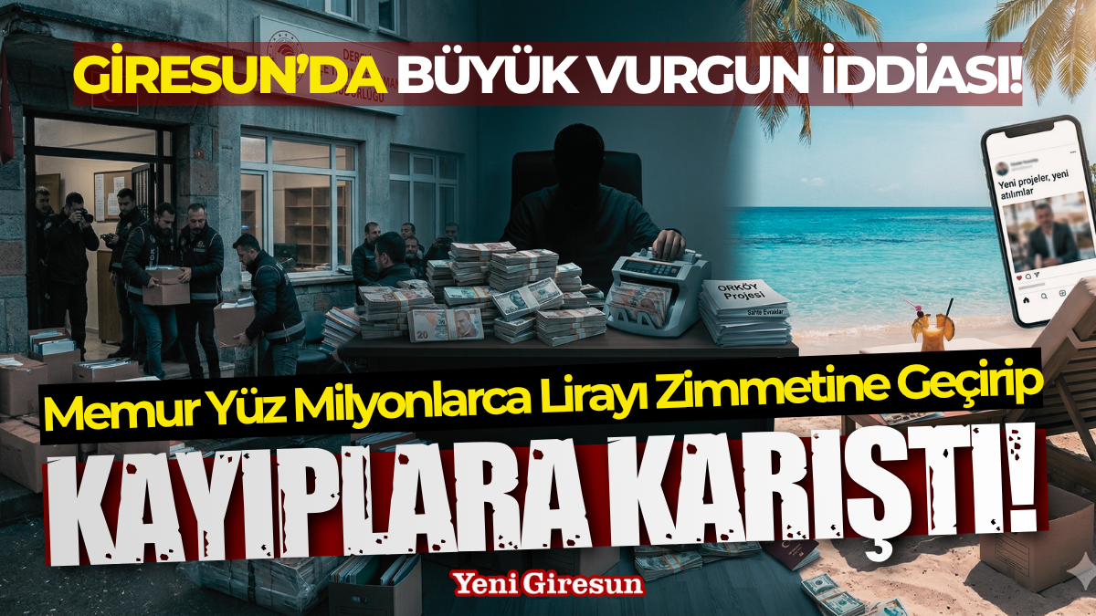 Giresun’da Büyük Vurgun İddiası: Memur Yüz Milyonlarca Lirayı Zimmetine Geçirip Kayıplara Karıştı!